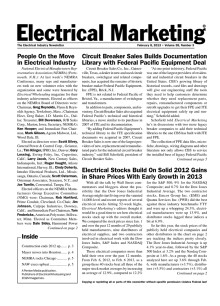 Electrical Marketing Newsletter Electrical Marketing Newsletter