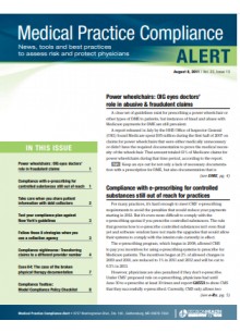 Medical Practice Compliance Alert