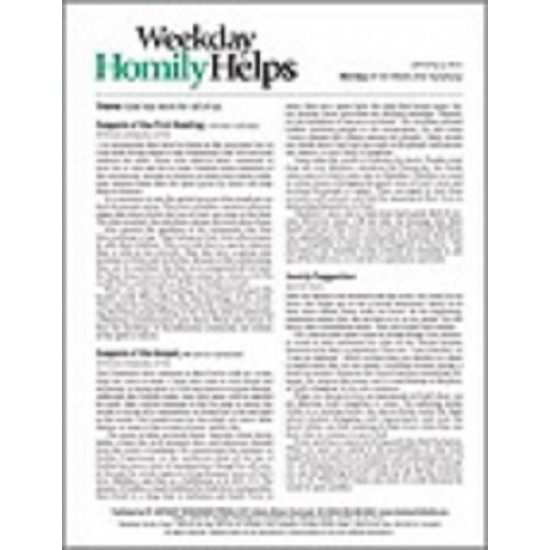 Weekday Homily Helps