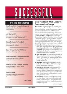 Dartnell's Successful Supervisor Dartnell's Successful Supervisor