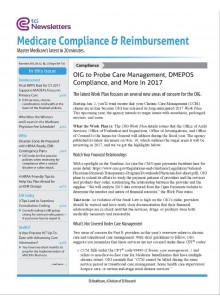 Medicare Compliance & Reimbursement Medicare Compliance & Reimbursement