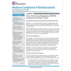 Medicare Compliance & Reimbursement Medicare Compliance & Reimbursement