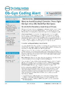 Ob-Gyn Coding Alert