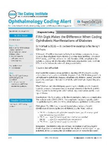 Ophthalmology Coding Alert