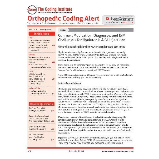 Orthopedic Coding Alert