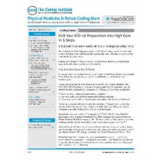 Physical Medicine & Rehab Coding Alert Physical Medicine & Rehab Coding Alert