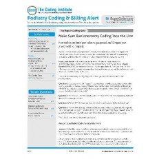 Podiatry Coding Alert