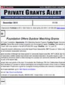 Private Grants Alert 