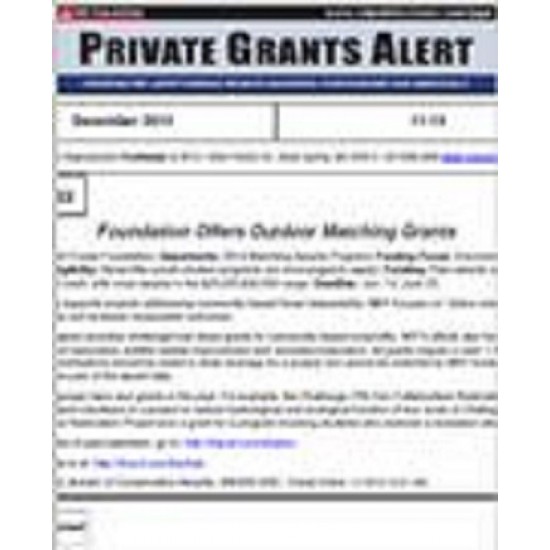 Private Grants Alert 
