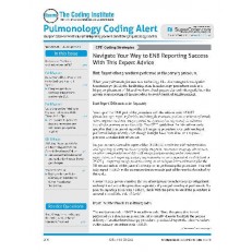Pulmonology Coding Alert