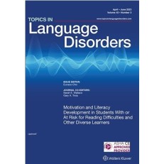 Topics In Language Disorders Topics In Language Disorders