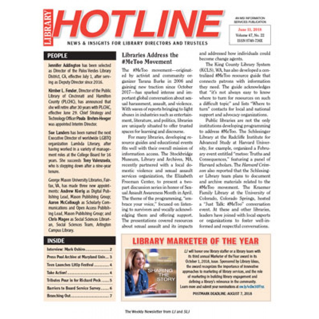 Library Hotline Magazine Subscriber Services | Renew, Cancel, or Manage ...