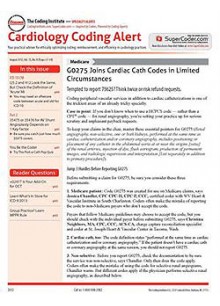 Cardiology Coding Alert