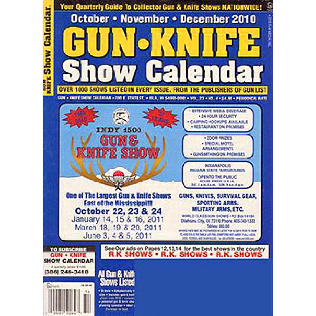 Gun & Knife Show Calendar Magazine Subscriber Services