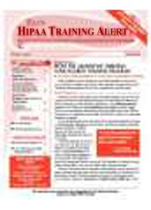 HIPAA Training Alert