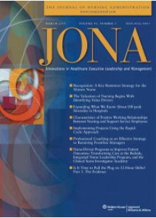 JONA - Journal of Nursing Administration