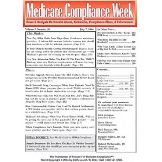 Medicare Compliance Week